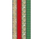 Kraft brut 70g Esprit de Noël 2x0,70m, en carton prés. de 30rlx - Assortiment