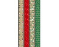 Kraft brut 70g Esprit de Noël 2x0,70m, en carton prés. de 30rlx - Assortiment