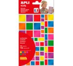 Gommettes 'Carré' couleurs métallisées, assorti