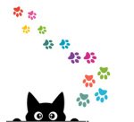 Gommettes 'Empreintes de chat', en sachet