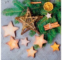 Servet met kerstmotief 'Sterren'