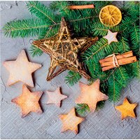 CACTUS Serviette à motif de Noël 'Étoiles'