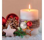 CACTUS Serviette à motif de Noël 'Bougies'