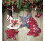 CACTUS Serviette à motif de Noël 'Décorations de sapin'