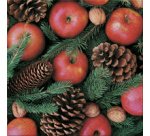 Serviette à motif de Noël 'Pommes'