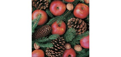 Serviette à motif de Noël 'Pommes'