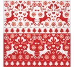 CACTUS Serviette à motif de Noël 'Cerfs'