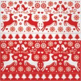 CACTUS Serviette à motif de Noël 'Cerfs'