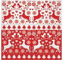 Serviette à motif de Noël 'Cerfs'