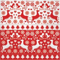 Serviette à motif de Noël 'Cerfs'