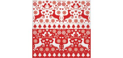 CACTUS Serviette à motif de Noël 'Cerfs'