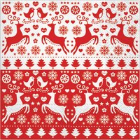 CACTUS Serviette à motif de Noël 'Cerfs'