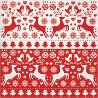 Serviette à motif de Noël 'Cerfs'