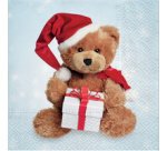 CACTUS Serviette à motif de Noël 'Nounours'