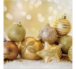 CACTUS Serviette à motif de Noël 'Boules de Noël'