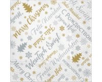 Serviette à motif de Noël 'Merry Christmas'