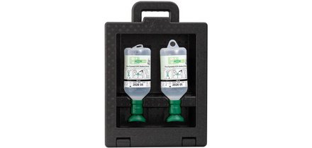 LEINA Station de rinçage oculaire IBOX, 2x 500ml de solution