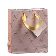 Mittelgroße geschenktasche, primerose, 17x6x22 cm - rosa