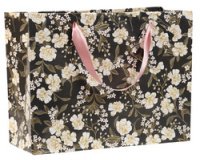 Gift bag "Primrose" 32 x 13 x 24.5 cm - Black
