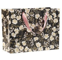 Sac cadeau "Primerose" 32 x 13 x 24,5 cm - Noir