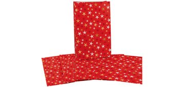 Pochette cadeau de Noël 'Étoiles', (L)100 x (H)160 mm