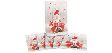 Pochette cadeau de Noël 'X-mas', (L)100 x (H)160 mm