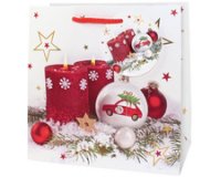 Sac cadeau de Noël 'Bougies', petit