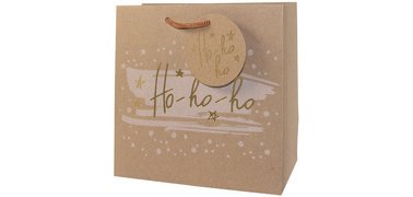 Sac cadeau de Noël 'ho ho ho', petit