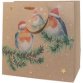 Sac cadeau de Noël '2 oiseaux sur branche', petit