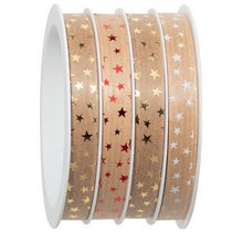Bolduc sur bobine multiple, 4 rubans, naturel