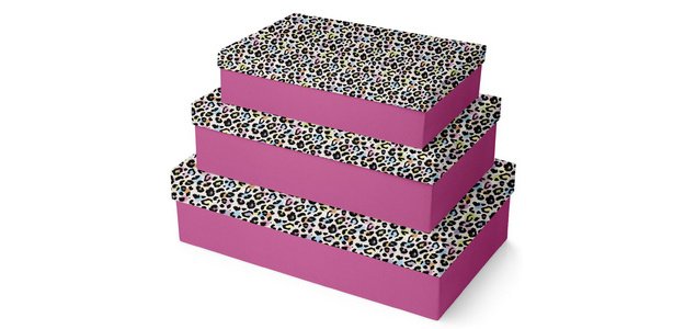 Set de boîtes cadeau 'Léopard', 3 pièces