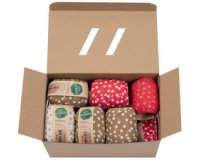 Bolduc en pelote, coton, imprimé, assorti