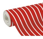 Papier 80g, Tiny 50x0,35m Rayures rouges - Rouge