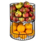 Corbeille à pain et à fruits, rond, diamètre 275mm, noir