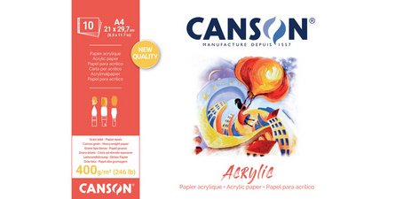 Bloc papier dessin 'Acrylic', 210 x 297 mm, 400 g/m2