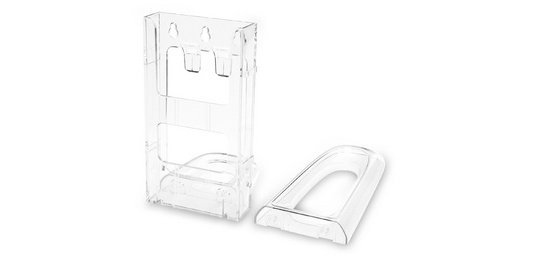 Socle pour porte-brochures Lit-Loc, transparent
