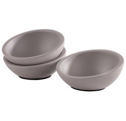Bowl ELEMENT, concrete, 0.05 liter, set of 3, gray