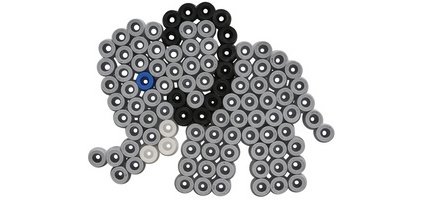 Hama Perles à repasser maxi + plaque 'Éléphant', boîte