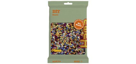 Hama Perles à repasser Bio midi, sachet, 'mix 10 couleurs'
