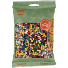 Hama Perles à repasser Bio midi, sachet, 'mix 15 couleurs'