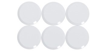Faceted round magnet pro, diameter: 20 mm, white