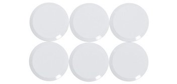 Aimant rond à facettes pro, diamètre: 20 mm, blanc