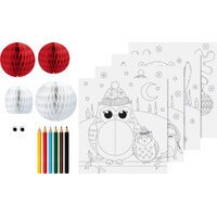 Kit de coloriage 3D 'Animaux de l'hiver', 15 pièces