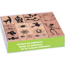 Set de tampons à motif 'Halloween', boîte à fenêtre