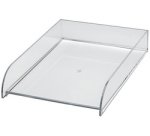 Corbeille à courrier acrylique, A4, transparent