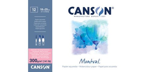 Bloc papier aquarelle 'Montval', A3, 300 g/m2