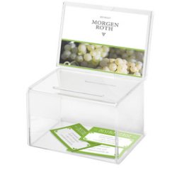 Urne promotionnelle, en acrylique, transparent