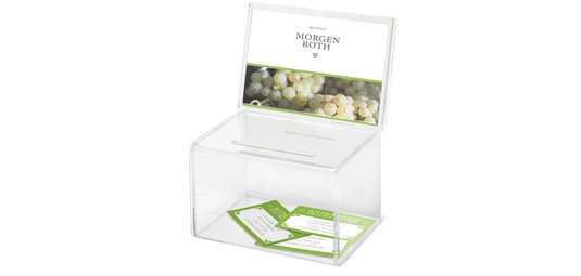 Urne promotionnelle, en acrylique, transparent