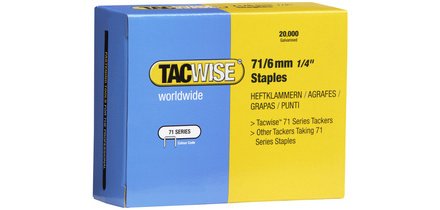 Agrafes 71/8 mm galvanisées, 20.000 pièces