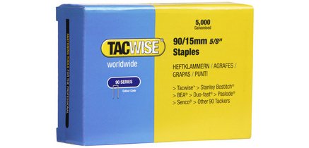 Agrafes à dos étroit pour agrafeuse et cloueuse à air comprimé Type 90 Tacwise - Boîte de 5000